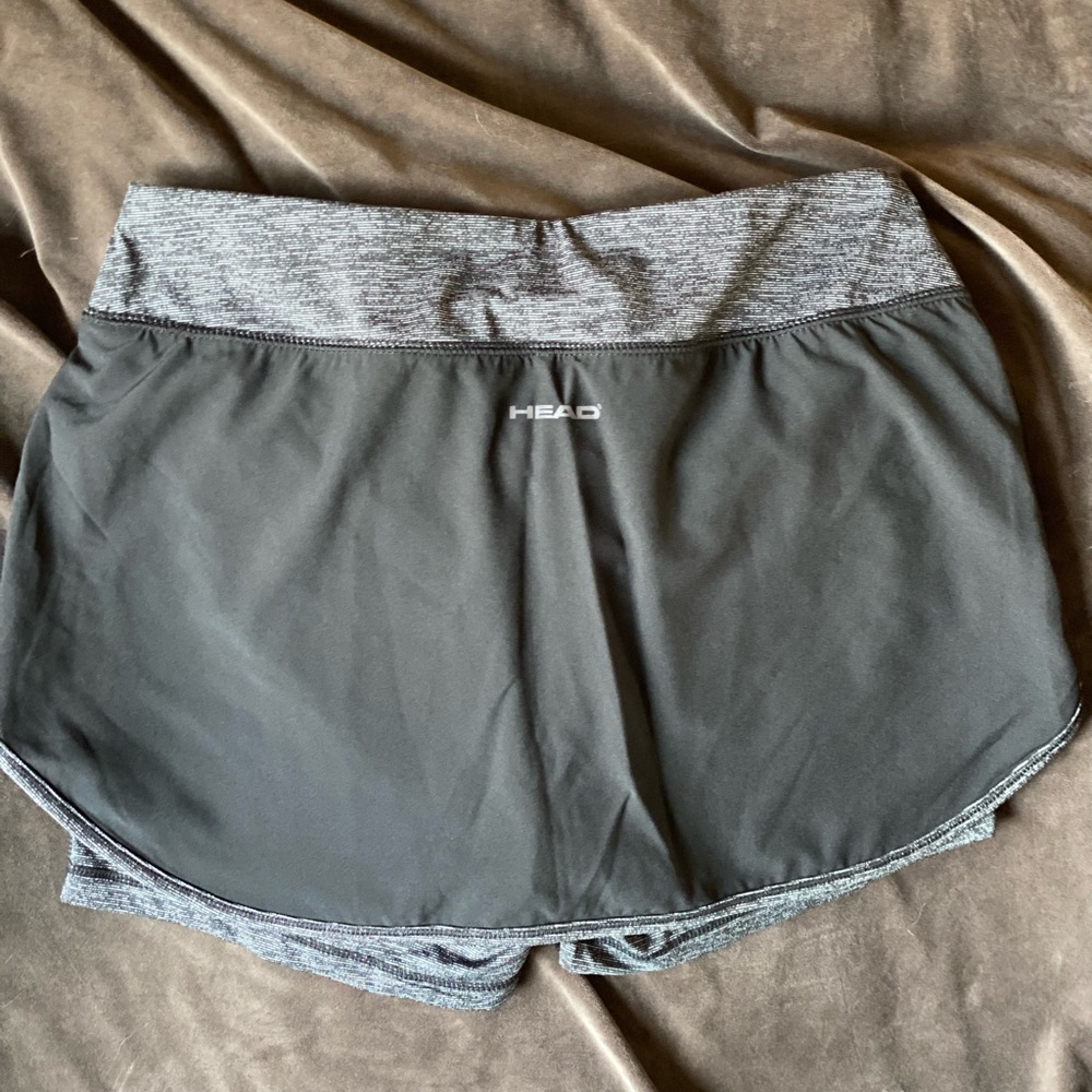 Head Tennis Skirt Short Set Black Gray Size Medium